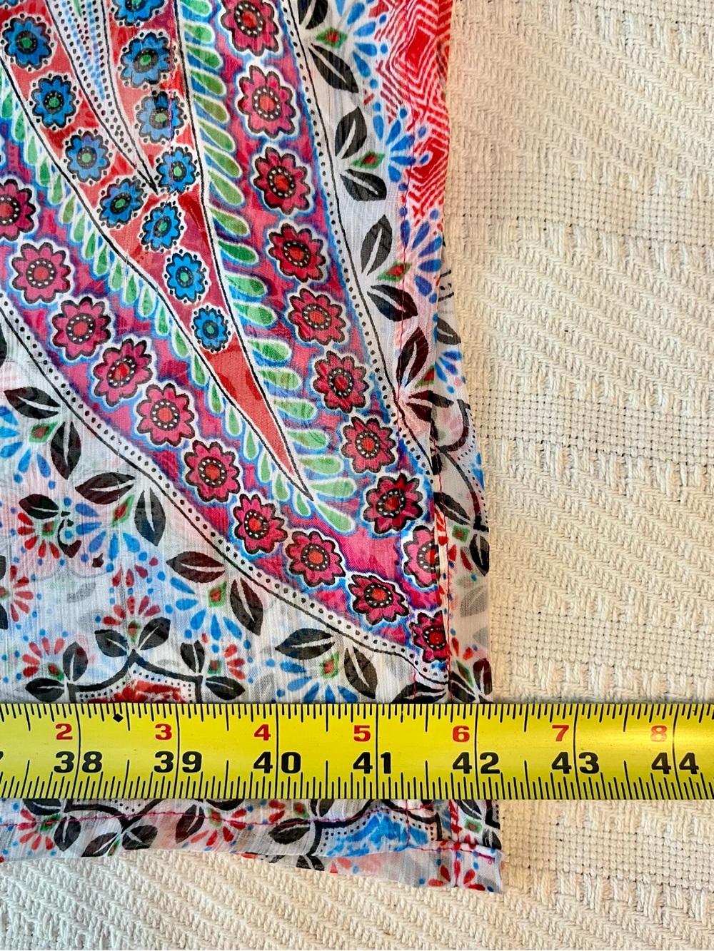 ๐ FREE 3rd item ๐ Paisley Sheer Tunic Popover Dress Beach Cover-up Summer Muum - Picture 6 of 8
